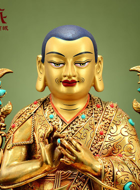 全鎏金宗喀巴大师铜像