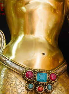 家居装饰摆件自在度母白银像