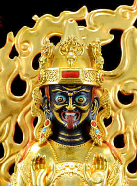 全鎏金扎基拉姆铜像摆件