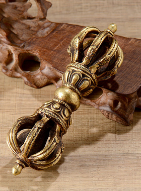 尼泊尔手工九股大号金刚杵金刚铃