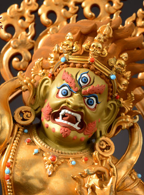 全鎏金金刚手铜像摆件