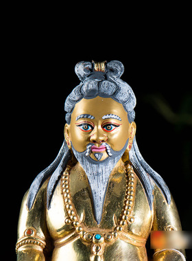 尼泊尔铜鎏金手工铜像桌面摆件