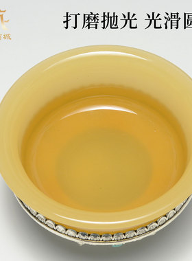 八吉祥雕花琉璃供水碗供水杯