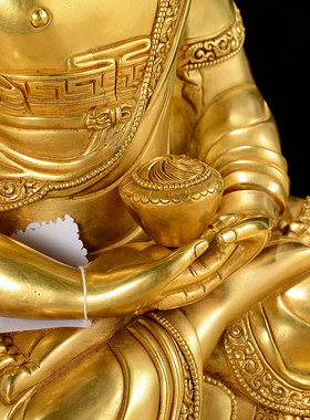 铜鎏金居家铜像摆件10寸尼泊尔