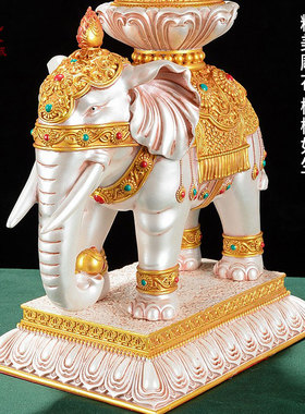 插电吉象烛台灯座长明灯