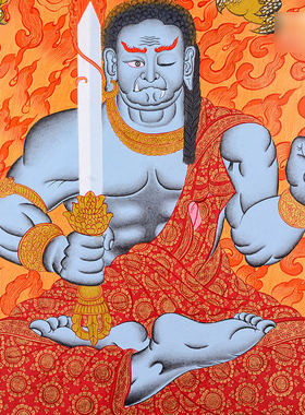 尼泊尔手工绘画现代装饰画