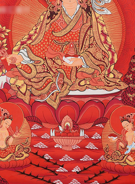 莲花生大士西藏尼泊尔客厅装饰画