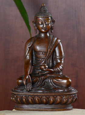 仿古风居家供奉如来尼泊尔手工