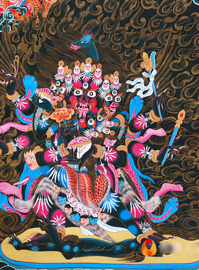 矿物颜料画心唐卡挂画