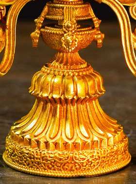 全鎏金七政宝铜摆件家用