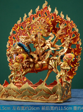 尼泊尔吉祥天母雕像摆件铜像