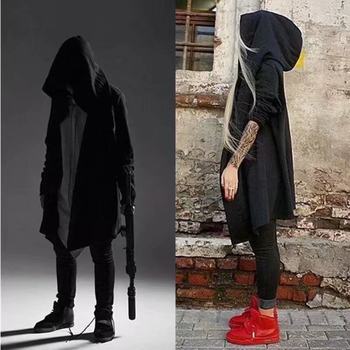 Darkman Wizard Cloak Mid-Length Sweatshirt Assassin's Creed Windbreaker Hooded Men's Cloak Jacket Mid-Length Men's Cloak