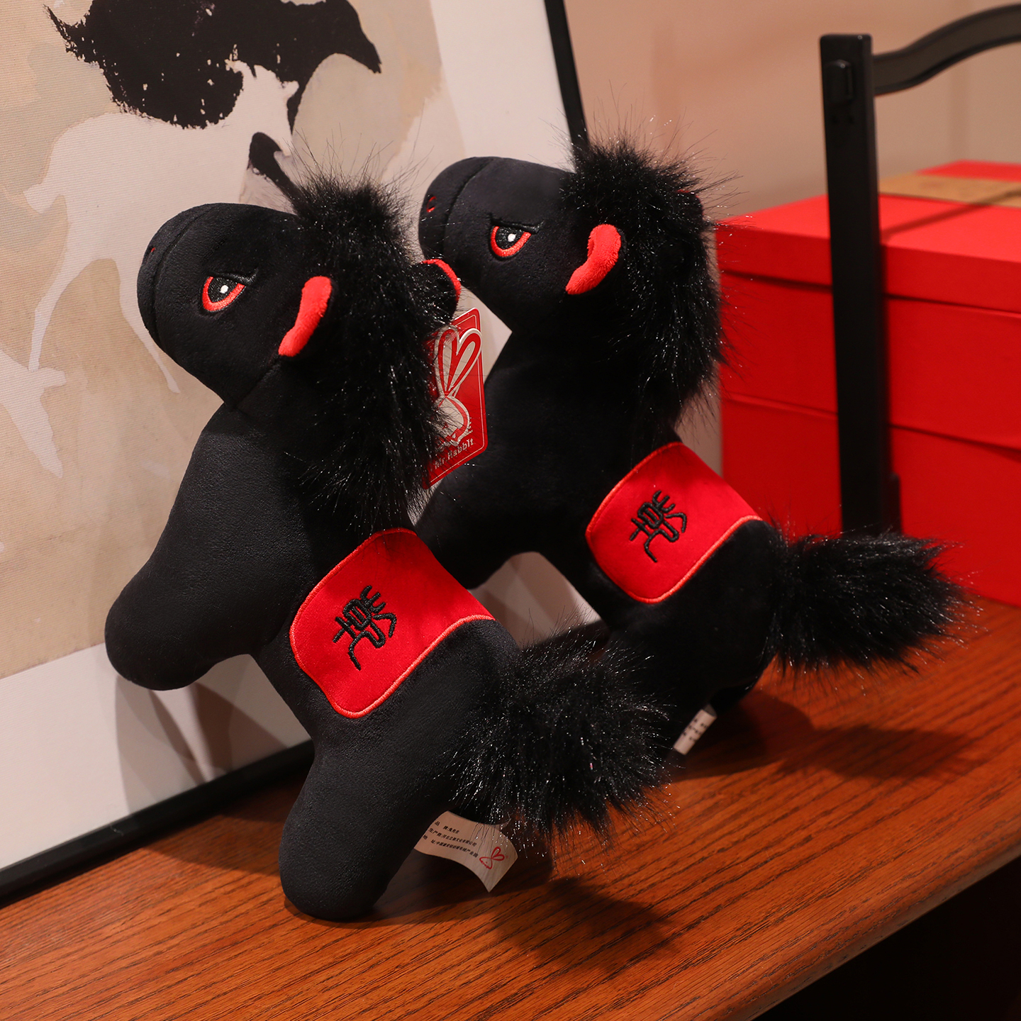 2026马年吉祥物公仔生肖小黑马玩偶新年娃娃年会公司礼品定制LOGO - 图2