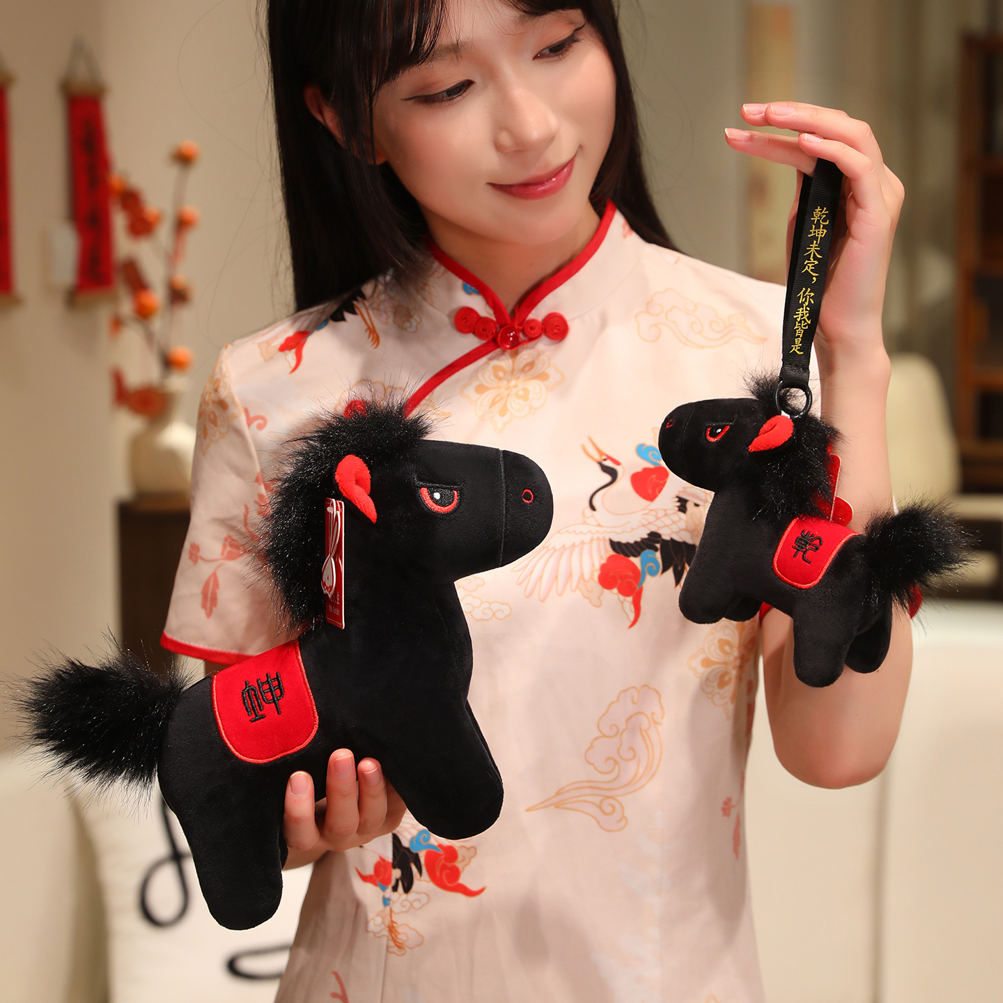 2026马年吉祥物公仔生肖小黑马玩偶新年娃娃年会公司礼品定制LOGO - 图1