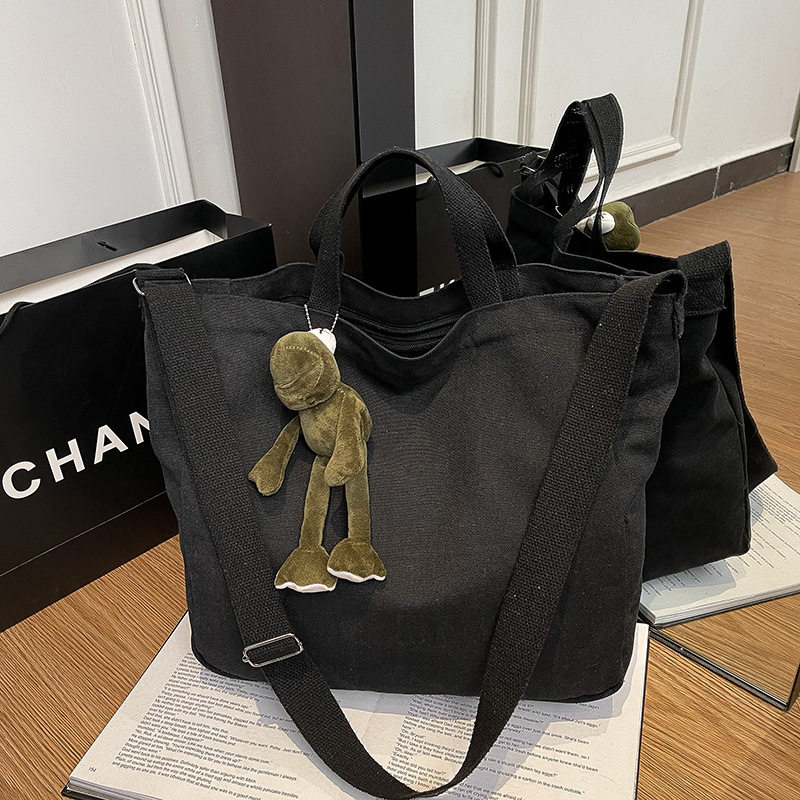 原创帆布大包腋下包 学生上课斜挎包复古秋冬托特包单肩通勤包T,淘宝优惠券,粉丝福利购,淘宝优惠卷