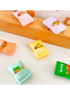 树脂仿真微缩食玩实色水果糖果 DIY卡通配饰迷你水果糖果过家家