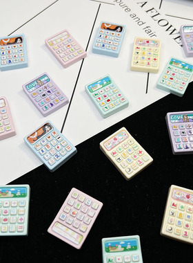 仿真卡通计算器搞怪创意手工diy滴胶奶油胶手机壳发夹树脂配件