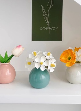 ins风装饰摆件办公室桌面居家房间装饰品卧室客厅电视柜小花瓶