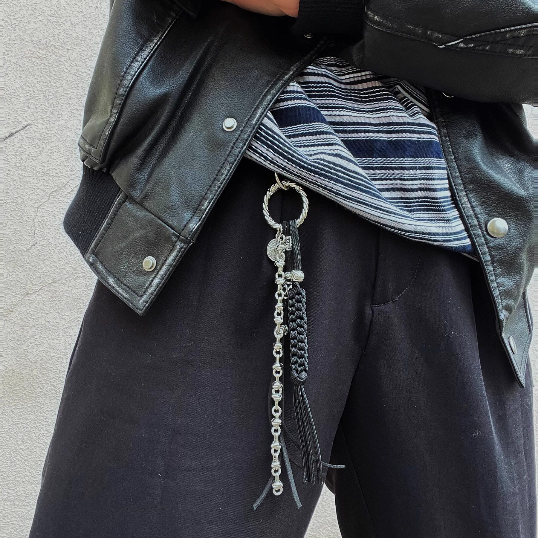 cleanfit原创手工串珠编织裤链挂饰配件腰间饰品挂饰金属质感配饰