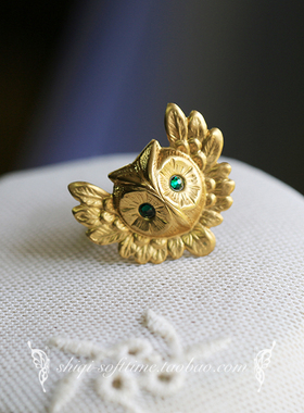 vintage美产工业甲虫螃蟹戒指