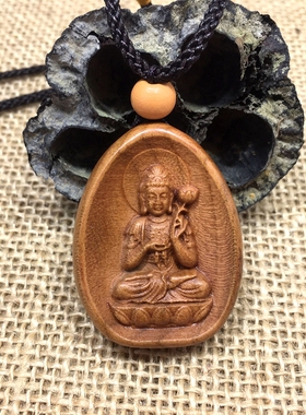 普萨桃木吊坠本命佛儿童生肖马