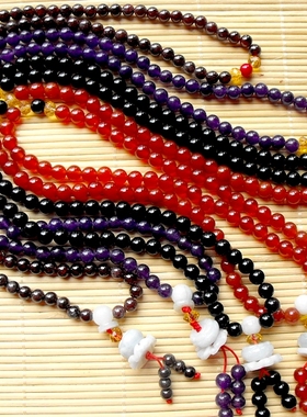 原创复古玛瑙圆珠多层手链