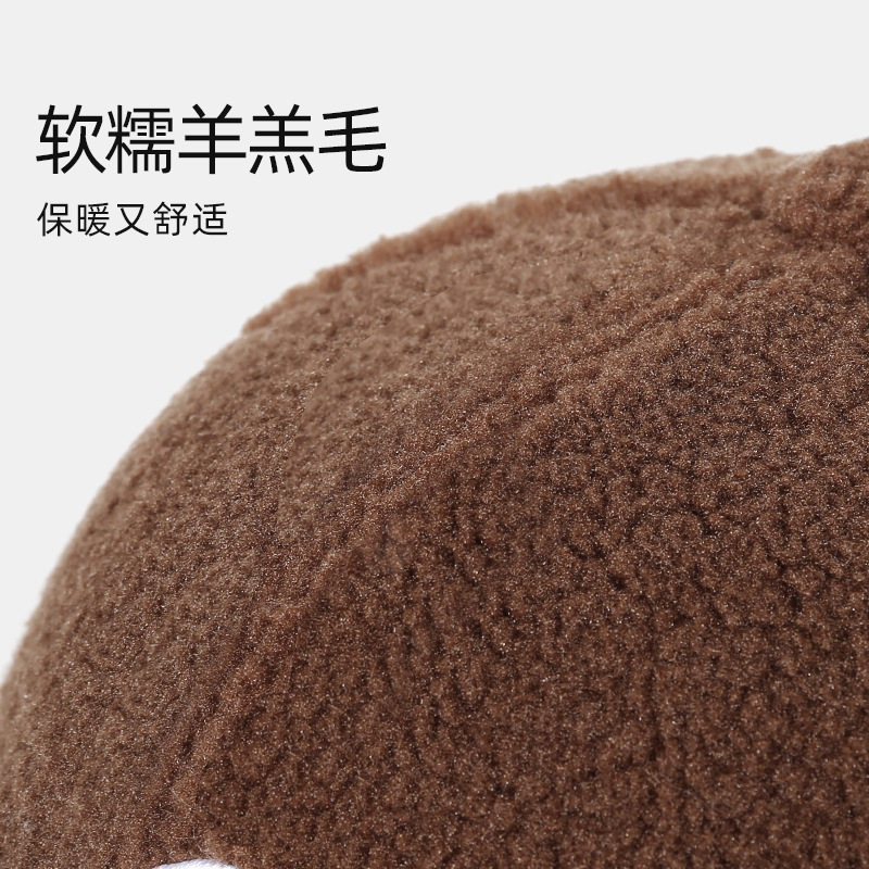 CACUSS棒球帽女仿羊羔绒大头围帽子女2025秋冬款保暖显脸小鸭舌帽,淘宝优惠券,粉丝福利购,淘宝优惠卷