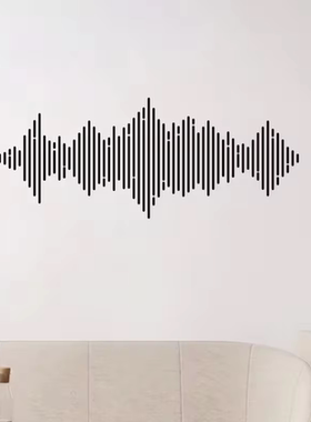 耳机音浪图案墙贴贴画贴纸定制
