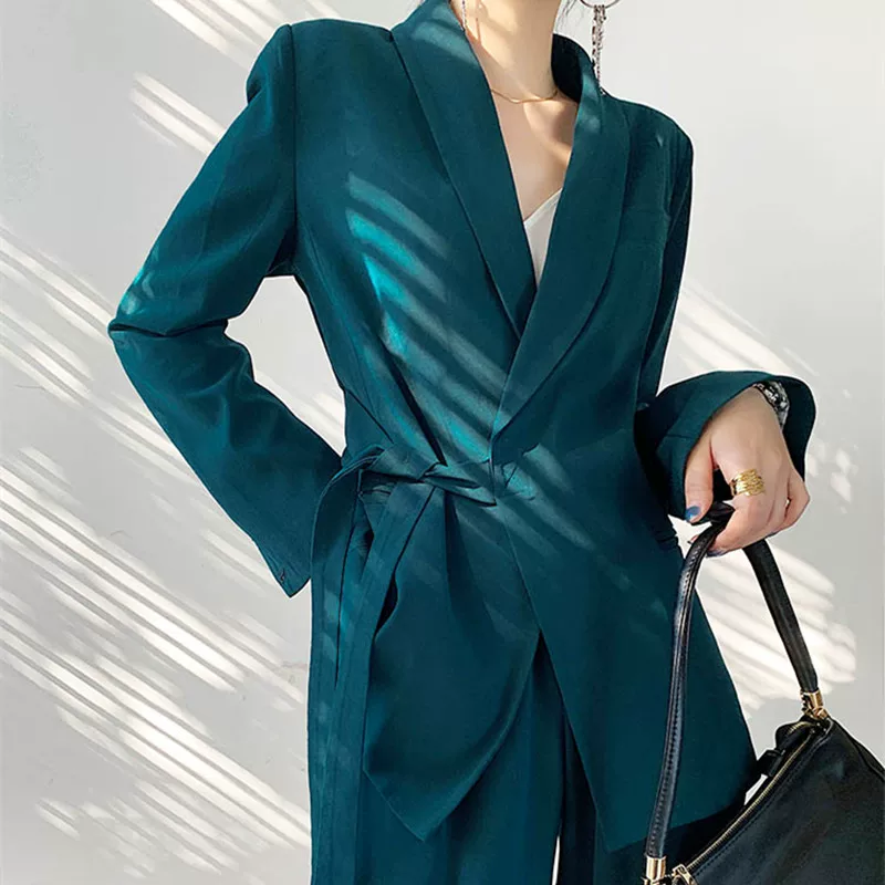 Classic suit, set, jacket, trench coat, high-quality style, plus size