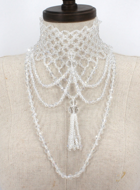 项链卿手作水晶欧式复古长流苏