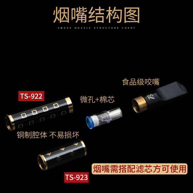 正品  24K金电镀滤芯型过滤烟嘴 精品皮礼盒 附质检报告循环清洗,淘宝优惠券,粉丝福利购,淘宝优惠卷