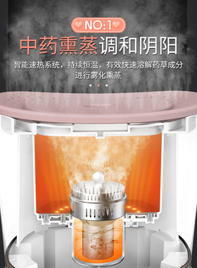 家用中药熏蒸坐灸仪无烟遥控温灸仪美容院仪器红光理疗干湿两蒸