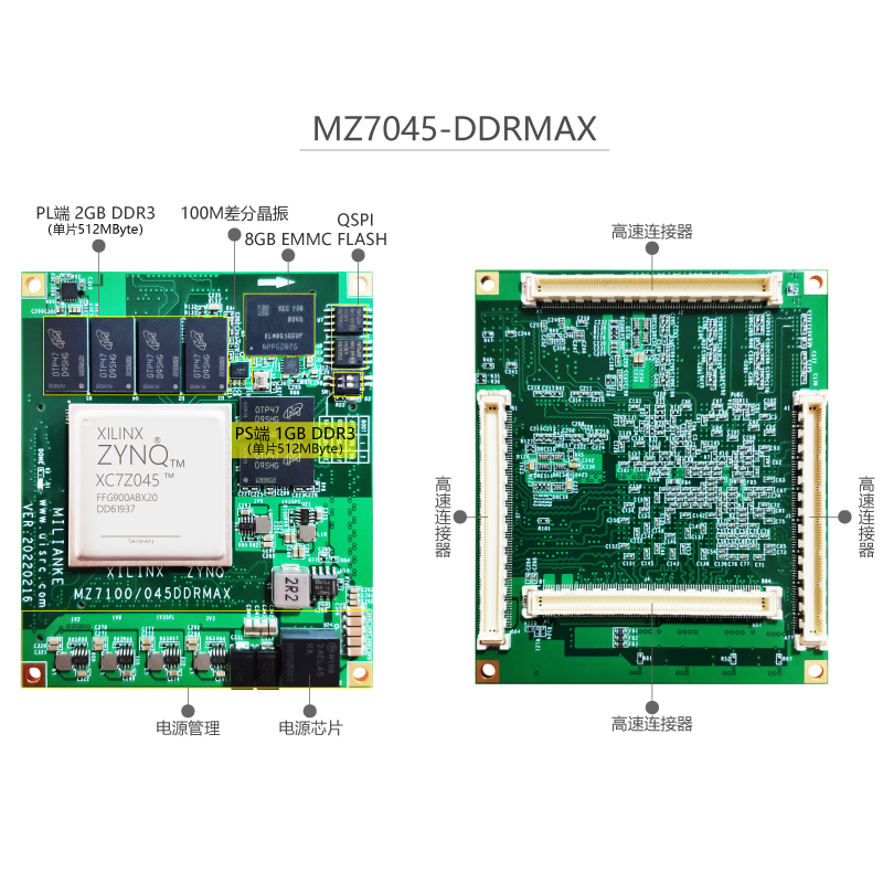 MZ7100FC XILINX Zynq开发板ARM FPGA7100 7045FMC LPC扩展 - 图2