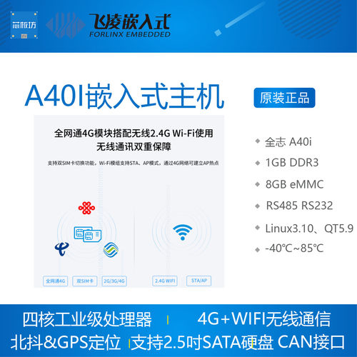 FCU2401 飞凌嵌入式工控机ARM Linux全志a40i开发板网关充电桩 - 图1