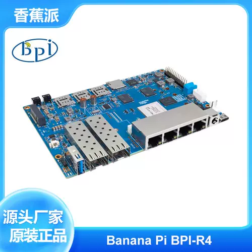 Banana Pi BPI-R4 Высокопроизводительный совет по разработке маршрутизатора с открытым исходным кодом, поддерживает 2 SFP