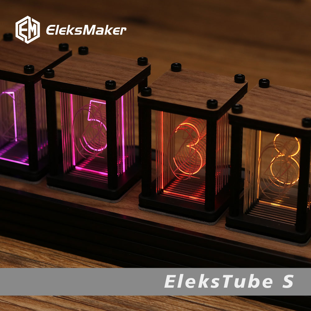 EleksTube S｜RGB拟辉光管时钟 DIY套件 LED桌面创意摆件男友礼物-图2