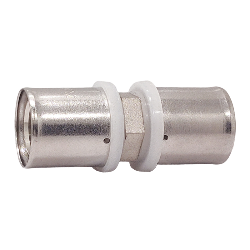 全铜镀镍铝塑管卡压直接地暖管卡压式等径直接铜接头Φ1620 25 32 - 图3