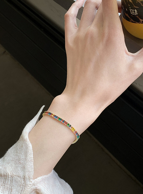 楚楚饰品铜镀24K金锆石女项链