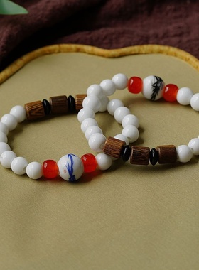 2026时尚国风潮创意陶瓷竹子手链女民族风文艺新中式男士时尚手串