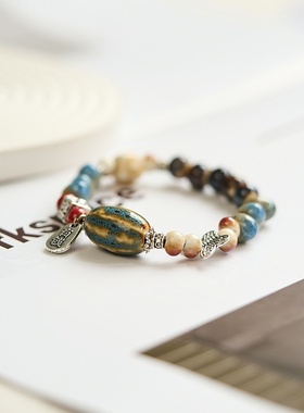 2026时尚手链夏季女感饰品百搭手工编织小清新原创简约闺蜜森系新