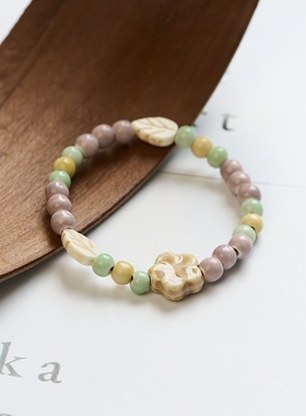 2026时尚手链感女夏季国风景德镇瓷珠手串文艺学生陶瓷手链新中式