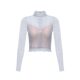 Halter neck high collar temperament slim custom lace top