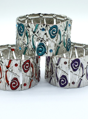 欧美时尚夸张弹力手镯滴油手链