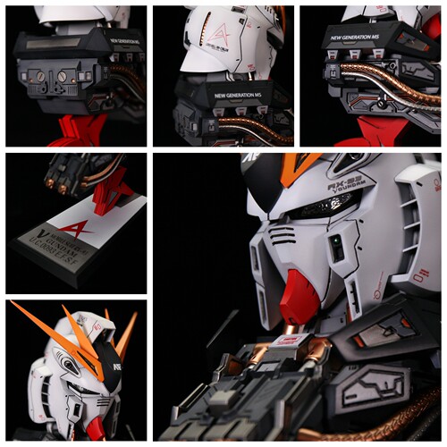 1/35高达头像   RX-93牛高达头像模型   树脂白模  全新现货 - 图3