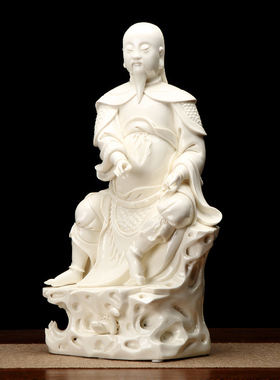 精致创意武当山陶瓷真武大帝神像