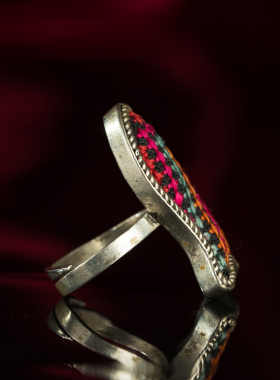 少数民族手工苗银戒指