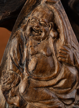 印尼星洲系弥勒菩萨野生沉香吊坠