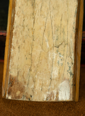 天然老料带皮料禅字佛牌吊坠项链