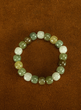 和田产区山流水多宝和田玉手钏