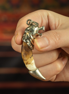 纯银镶嵌工艺吊坠项链